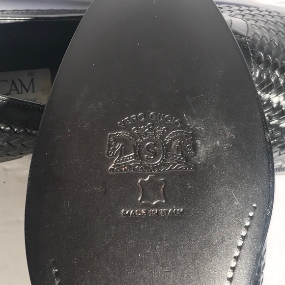 STRACAM QUALITY SHOES, BLACK BASKET WEAVED LEATHER